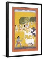 The Young Krishna Kills the Demon Vatsasura-null-Framed Giclee Print