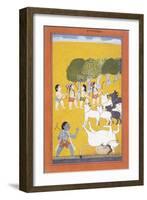 The Young Krishna Kills the Demon Vatsasura-null-Framed Giclee Print