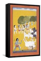 The Young Krishna Kills the Demon Vatsasura-null-Framed Stretched Canvas