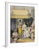 The Young Ladys Toilet, Plate 2 from Anglo Indians, Engraved by J. Bouvier, c.1842-William Tayler-Framed Giclee Print