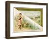 The Young Laundress, Bon Marché Promotional Card, C.1900-null-Framed Giclee Print