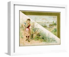 The Young Laundress, Bon Marché Promotional Card, C.1900-null-Framed Giclee Print