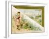 The Young Laundress, Bon Marché Promotional Card, C.1900-null-Framed Giclee Print