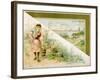 The Young Laundress, Bon Marché Promotional Card, C.1900-null-Framed Giclee Print