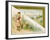 The Young Laundress, Bon Marché Promotional Card, C.1900-null-Framed Giclee Print