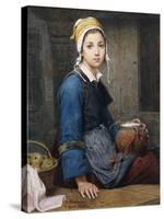 The Young Milk Maid-Deschanger, after Hublin O.-Stretched Canvas