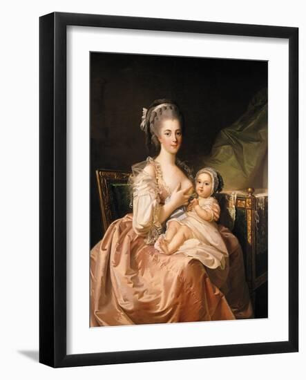 The Young Mother, circa 1770-80-Jean Laurent Mosnier-Framed Giclee Print
