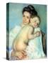 The Young Mother-Mary Cassatt-Stretched Canvas