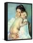 The Young Mother-Mary Cassatt-Framed Stretched Canvas