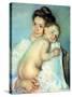 The Young Mother-Mary Cassatt-Stretched Canvas