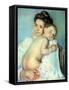 The Young Mother-Mary Cassatt-Framed Stretched Canvas