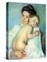 The Young Mother-Mary Cassatt-Stretched Canvas