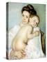 The Young Mother-Mary Cassatt-Stretched Canvas