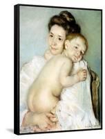 The Young Mother-Mary Cassatt-Framed Stretched Canvas