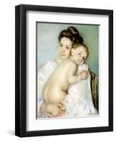 The Young Mother-Mary Cassatt-Framed Giclee Print