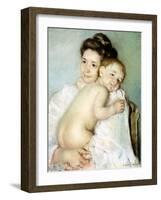 The Young Mother-Mary Cassatt-Framed Giclee Print