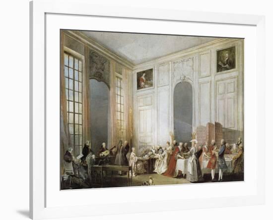 The Young Mozart at the Clavichord at the House of Prince Conti-Michel Barthélémy Ollivier-Framed Art Print