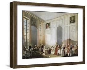 The Young Mozart at the Clavichord at the House of Prince Conti-Michel Barthélémy Ollivier-Framed Art Print