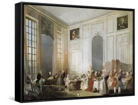 The Young Mozart at the Clavichord at the House of Prince Conti-Michel Barthélémy Ollivier-Framed Stretched Canvas