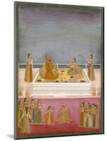 The Young Mughal Emperor Muhammad Shah at a Nautch Performance (1719-48), C.1725-Mughal-Mounted Giclee Print
