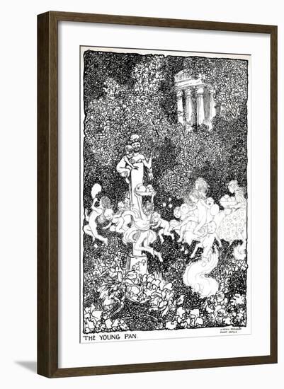 The Young Pan - Stage One, C1920-W Heath Robinson-Framed Giclee Print