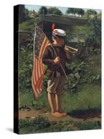 The Young Patriot-John George Brown-Stretched Canvas