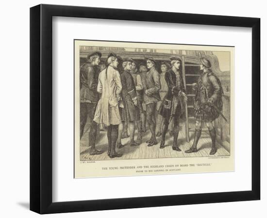 The Young Pretender and the Highland Chiefs on Board the "Doutelle"-J.M.L. Ralston-Framed Giclee Print