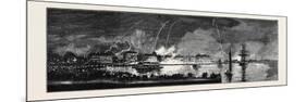 The Young Princes on their Cruise, Shanghai: Illuminations and Parade of the Fire-Brigade-null-Mounted Giclee Print