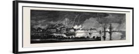 The Young Princes on their Cruise, Shanghai: Illuminations and Parade of the Fire-Brigade-null-Framed Premium Giclee Print