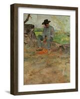 The Young Routy, a Farmboy Who Worked at the Family's Estate in Celeyran, 1883-Henri de Toulouse-Lautrec-Framed Giclee Print