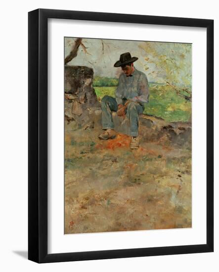The Young Routy, a Farmboy Who Worked at the Family's Estate in Celeyran, 1883-Henri de Toulouse-Lautrec-Framed Giclee Print