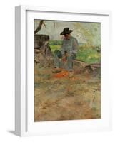 The Young Routy, a Farmboy Who Worked at the Family's Estate in Celeyran, 1883-Henri de Toulouse-Lautrec-Framed Giclee Print