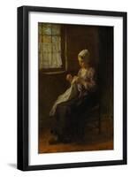 The Young Seamstress, C. 1880-Jozef Israëls-Framed Premium Giclee Print
