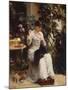 The Young Seamstress-Gustave Francois Lasellaz-Mounted Giclee Print