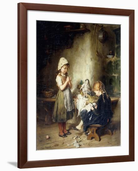 The Young Seamstresses-Heinrich Hirt-Framed Giclee Print