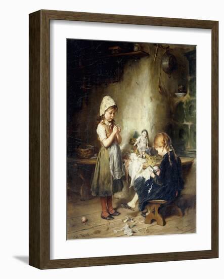 The Young Seamstresses-Heinrich Hirt-Framed Giclee Print