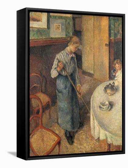 The Young Servant, 1882-Camille Pissarro-Framed Stretched Canvas