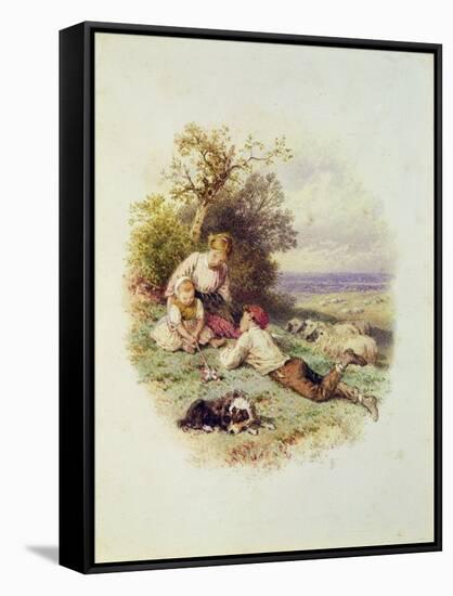 The Young Shepherd-Myles Birket Foster-Framed Stretched Canvas