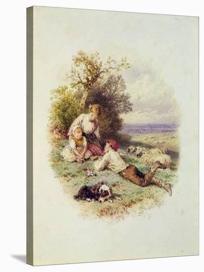 The Young Shepherd-Myles Birket Foster-Stretched Canvas