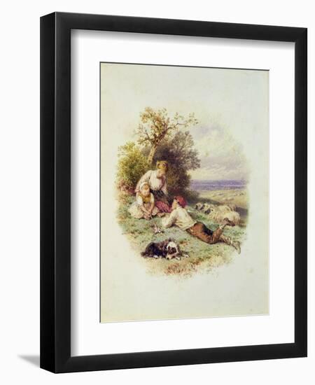 The Young Shepherd-Myles Birket Foster-Framed Giclee Print