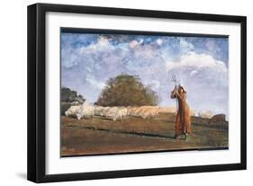 The Young Shepherdess, 1878-Winslow Homer-Framed Giclee Print