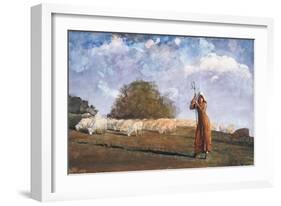 The Young Shepherdess, 1878-Winslow Homer-Framed Giclee Print