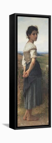 The Young Shepherdess, 1885-William-Adolphe Bouguereau-Framed Stretched Canvas