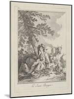 The Young Shepherdess, Plate Two from Divers Habillements Des Peuples Du Nord, 1765-Jean-Baptiste Le Prince-Mounted Giclee Print