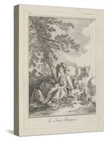 The Young Shepherdess, Plate Two from Divers Habillements Des Peuples Du Nord, 1765-Jean-Baptiste Le Prince-Stretched Canvas