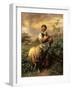 The Young Shepherdess-Johann Baptist Hofner-Framed Premium Giclee Print