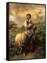 The Young Shepherdess-Johann Baptist Hofner-Framed Stretched Canvas