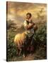 The Young Shepherdess-Johann Baptist Hofner-Stretched Canvas