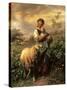 The Young Shepherdess-Johann Baptist Hofner-Stretched Canvas