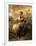 The Young Shepherdess-Johann Baptist Hofner-Framed Premium Giclee Print